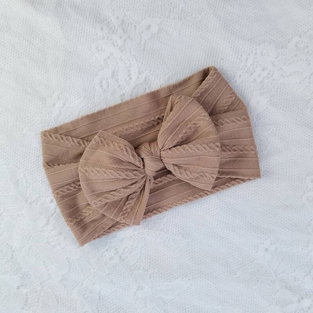 (30) Lovely Newborn Baby Headband For Girls Elastic Knit Children Turban Baby Bows Soft Nylon Kids Headwear Hair Accessories