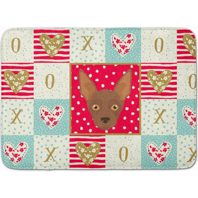 """""""""Caroline's Treasures Abyssinian Sand Terrier Love Machine Washable Memory Foam Mat doormats  Multicolor"""""""""