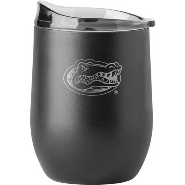 Logo Brands 135-S16PB-BLK-9 Florida 16 oz Black Etched Powder Coat Curved Beverage