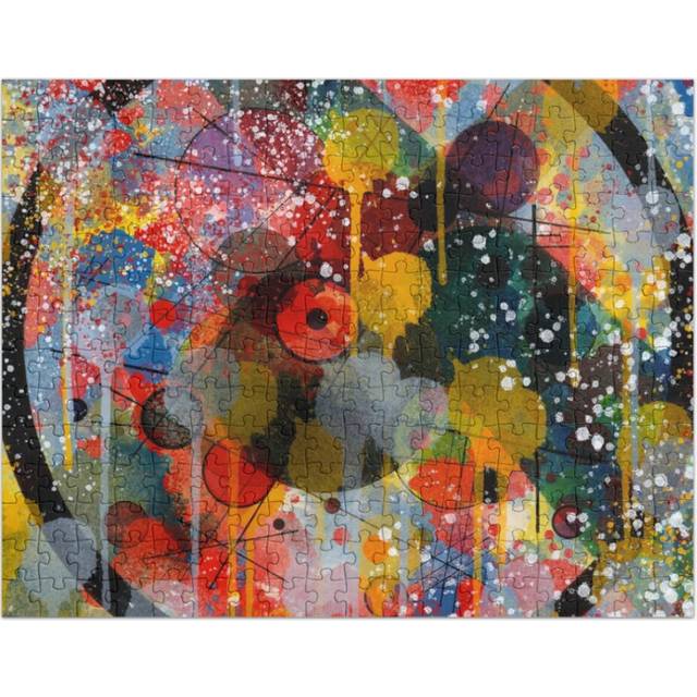 (Kandinsky Action Painting Street Art Graffiti remix=854) Jigsaw Puzzle Wooden 300-Piece for Adults Kids Seniors- Home Decor Family Activity Game Wall
