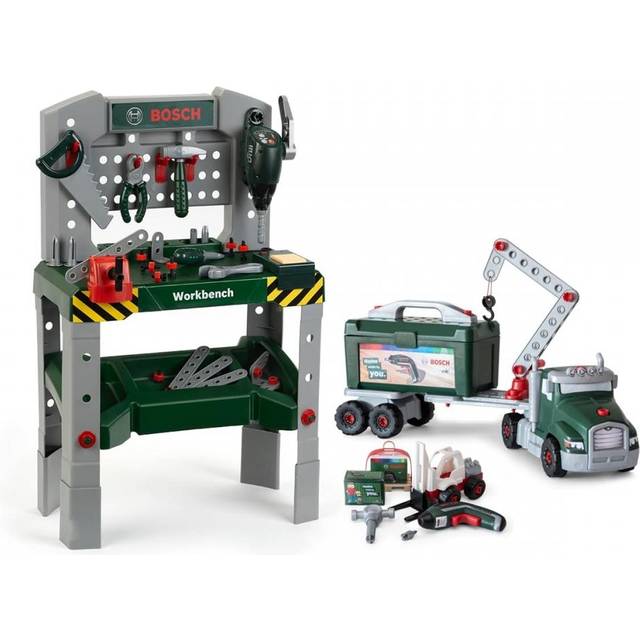 Bosch play work bench [8637] & Bosch tool truck set [8640] For ages 3 and up, car toy, electric screwdriver, assembly and disassembly, educational toy