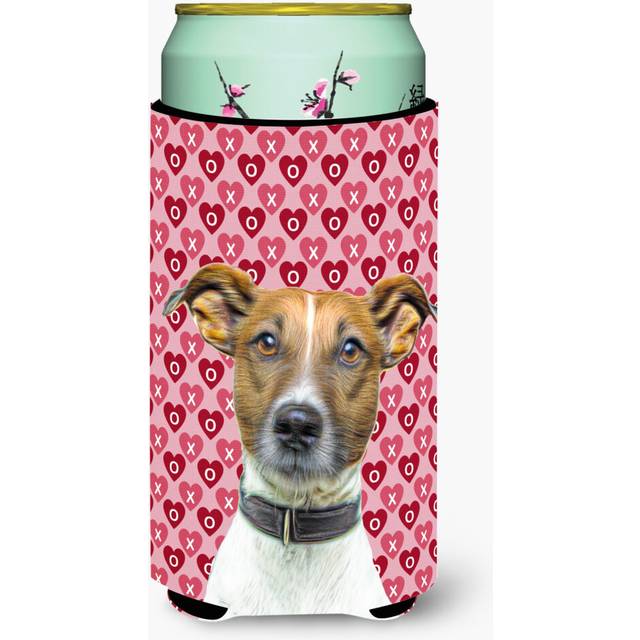 Hearts Love and Valentines Day Jack Russell Terrier Tall Boy Beverage Insulator Hugger KJ1190TBC