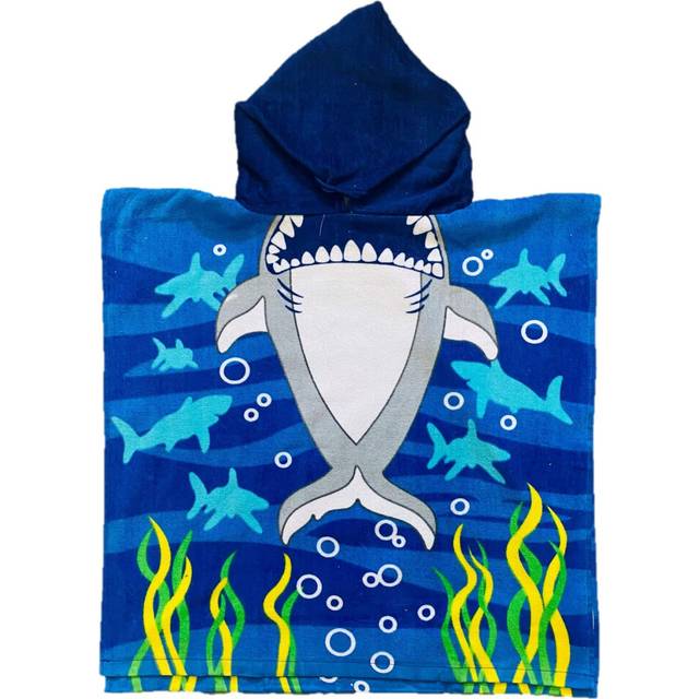 ROYAL WEAR Kids Princess Hooded Bath Towel 20X24 (20 x 24  Shark)