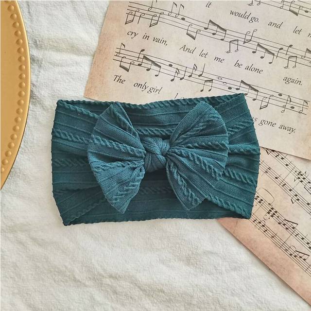 (16) Lovely Newborn Baby Headband For Girls Elastic Knit Children Turban Baby Bows Soft Nylon Kids Headwear Hair Accessories