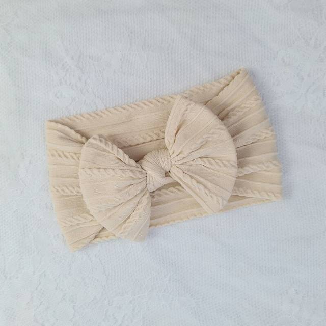 (31) Lovely Newborn Baby Headband For Girls Elastic Knit Children Turban Baby Bows Soft Nylon Kids Headwear Hair Accessories