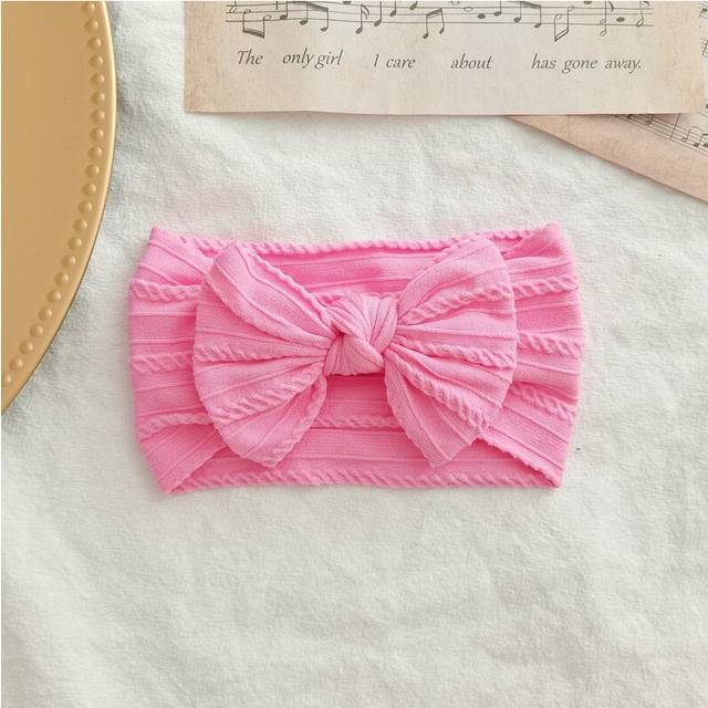 (7) Lovely Newborn Baby Headband For Girls Elastic Knit Children Turban Baby Bows Soft Nylon Kids Headwear Hair Accessories