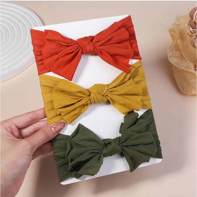 (2709-1) 3Pcs/Lot Cable Knit Baby Headbands For Children Elastic Baby Girls Turban Kids Hair Bands Newborn Headwrap Baby Hair Accessories