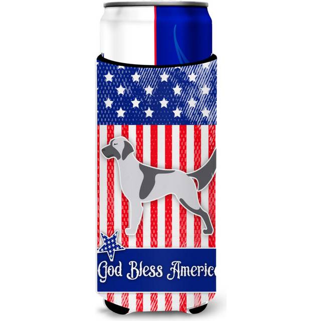 Caroline's Treasures USA Patriotic English Setter Michelob Ultra Hugger For Slim Cans  Slim Can  Multicolor