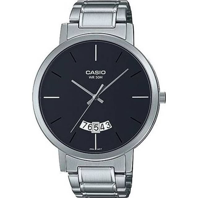 Men's CASIO Dress Series Casual Calendar Watch Mens Black Analog - BLACK - Free