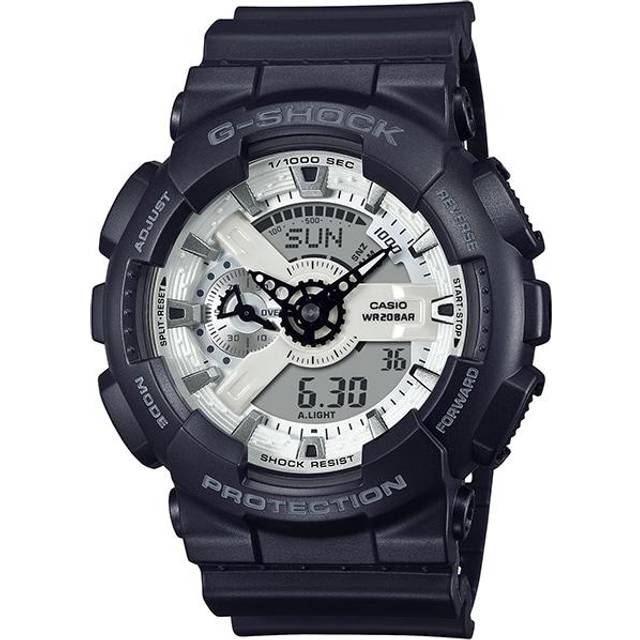 CASIO Men's G-SHOCK GA-110WD-1AJF [G-SHOCK Black and brilliant white Series] Round Watch Black