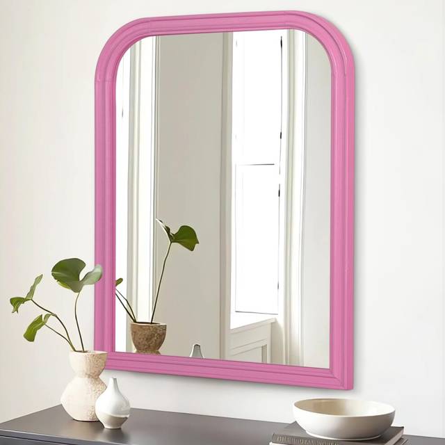 Rectangle Mirror with Wood Frame Small Modern Hanging Farmhouse Decoration Mirror Home Rustic Mirror for Bathroom Living Room Bedroom Entryway 40x30cm