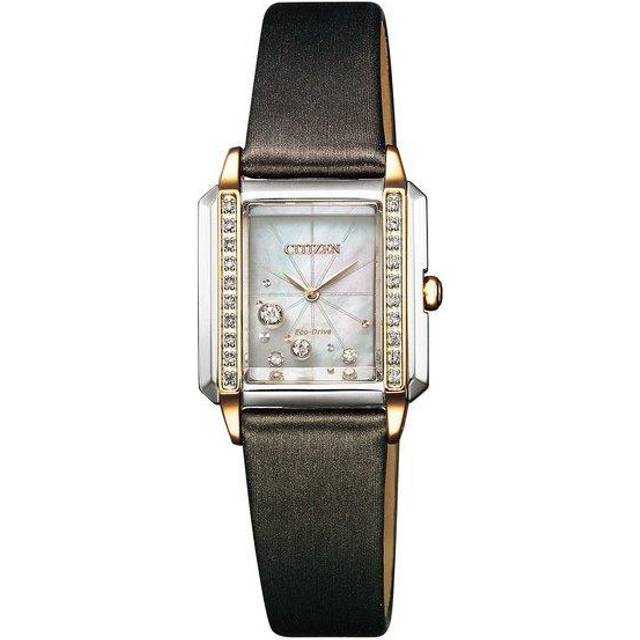 Citizen Women's EG7068-16D ( Watch L CITIZEN L Eco-Drive Diamond Square Case) Square Watch Black