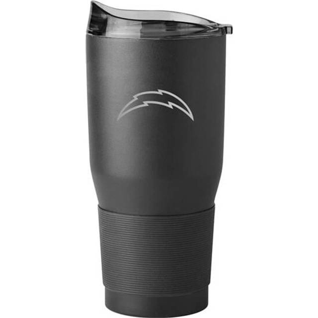 Logo Chair 626-S30PT-BLK-9 30 oz NFL Los Angeles Chargers Etched Black Powder Coat Tumbler