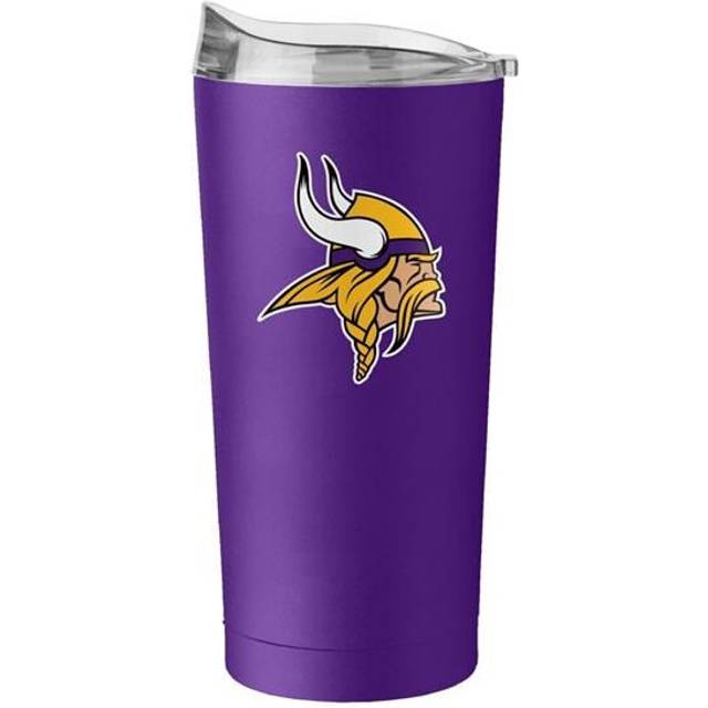 Logo Brands 618-S20PT-34 Minnesota Vikings 20 oz Flipside Powder Coat Tumbler