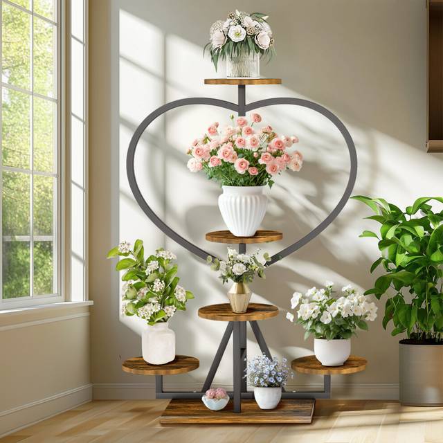 Elegant Heart Shape Plant Stand 5 Tier Indoor Plant Stand