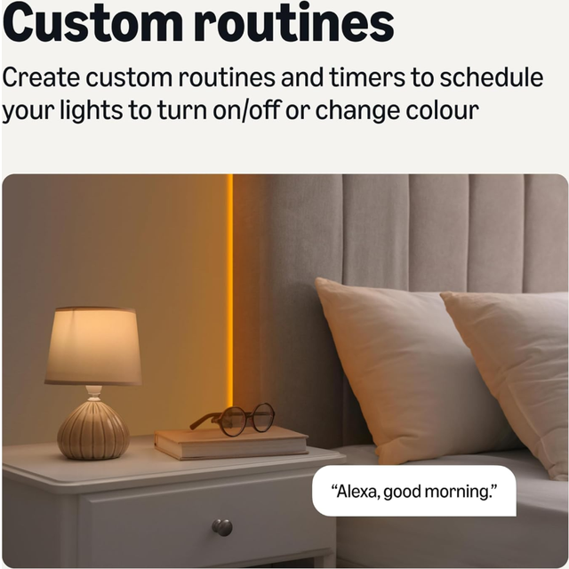 Smart LED Light Strip 5m, RGB & Tunable White, 2.4 GHz Wi-Fi, Works with Alexa Only