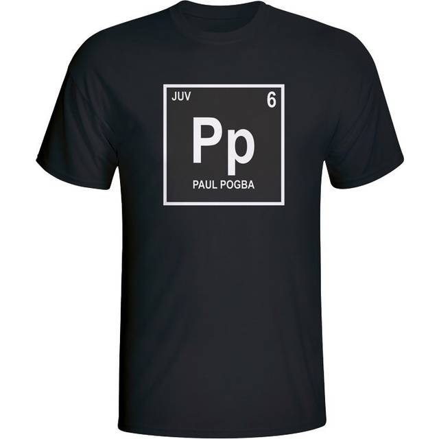 Paul Pogba Juventus Periodic Table T-shirt (black) Men's Polyester Made By: Gildan
