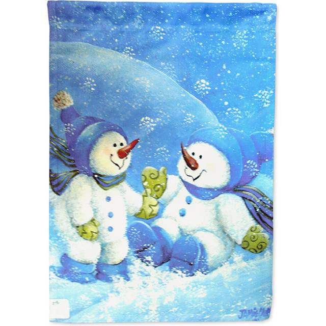Caroline's Treasures PJC1007CHF Blue Snow Baby Snowman Flag Canvas  Large  Multicolor