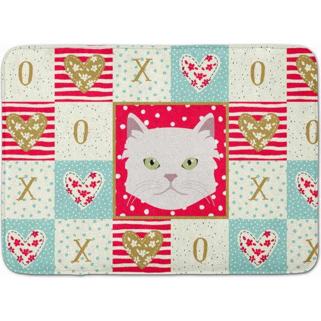 """""""""Caroline's Treasures Asian Semi Longhaired Cat Love Machine Washable Memory Foam Mat doormats  Multicolor"""""""""