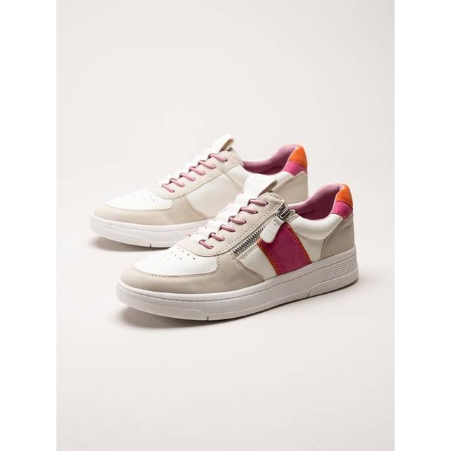 Jana - Vita multifärgade sneakers storlek 36 - White fuxia (36)