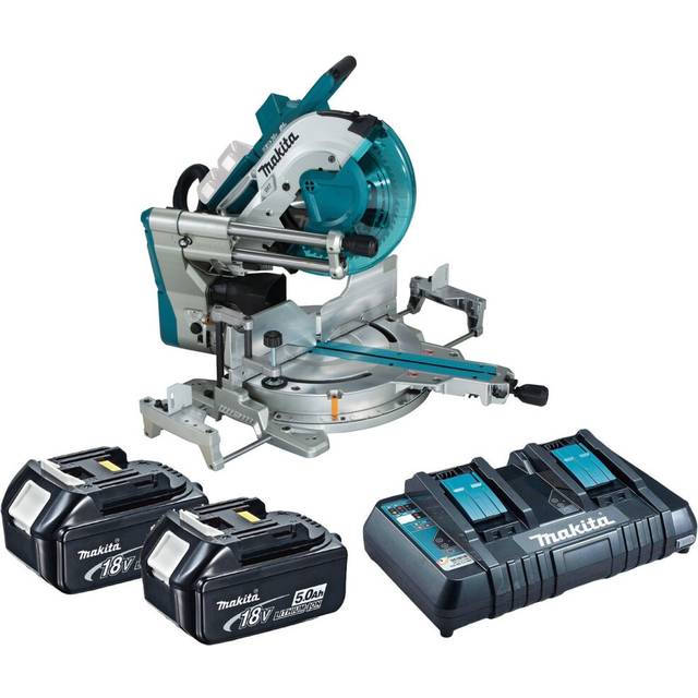 Makita DLS211ZU Mitre Saw Twin 18v / 36v Cordless Brushless LXT 305mm + 2x 5.0AH