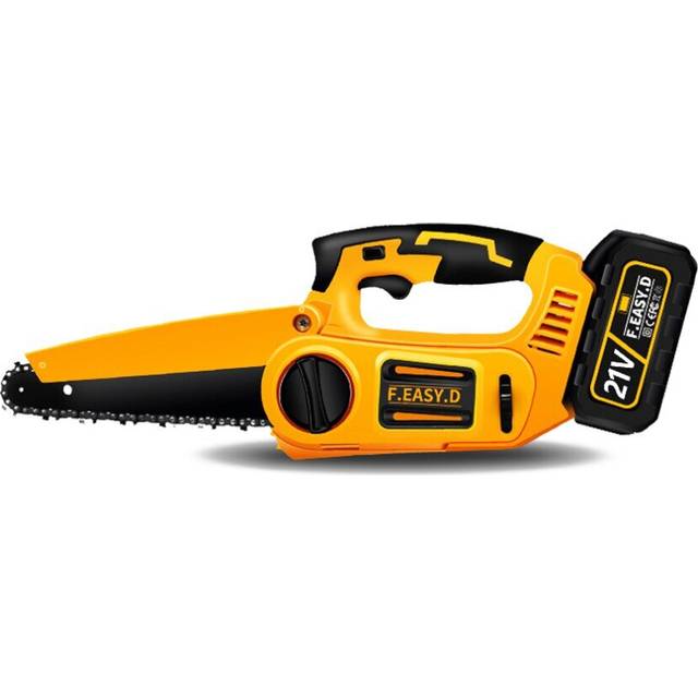 (1 Battery, EU) 21V Rechargeable Wood Spliting Chainsaw 20000RPM Brushless Pruning Saw One-handed Woodworking Tool Garden Orchard Branch Cutting