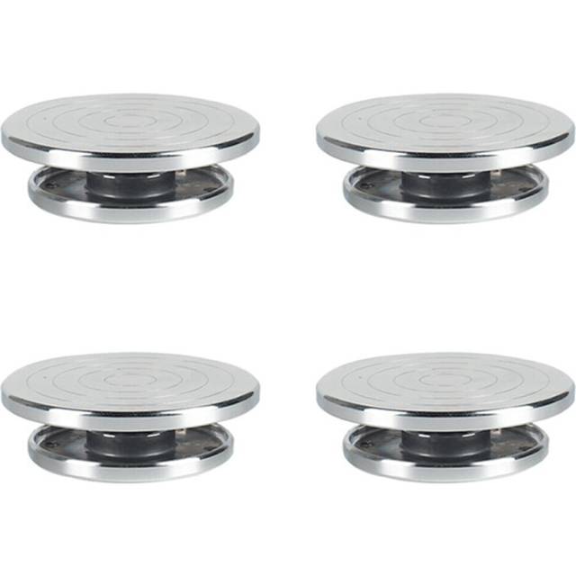4pcs 12/15cm Double Face Use Aluminum Alloy Turntable for Ceramic Clay Sculpture Platform Pottery Wheel Rotating Tools