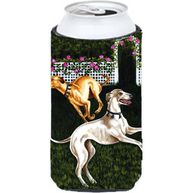 Caroline's Treasures Rose Garden Frolic Greyhounds Tall Boy Koozie Hugger  Multicolor
