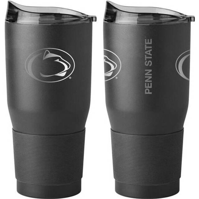 Logo Chair 196-S30PT-BLK-9 30 oz NCAA Penn State Etched Black Powder Coat Tumbler