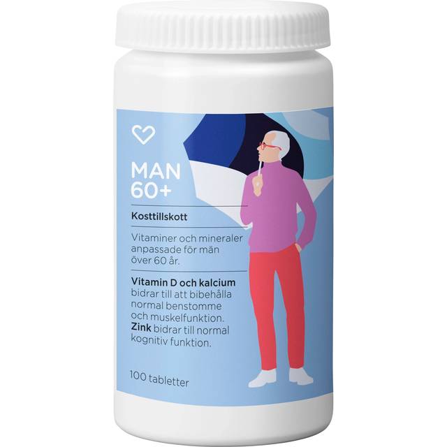 Hjärtats Multivitamin Man 60+ Tablett 100st