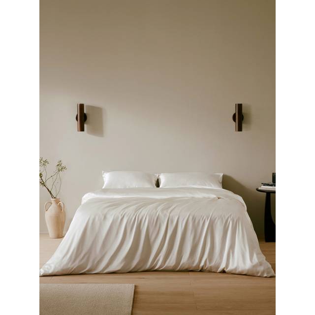LILYSILK Silk Sheets White UK Pure Silk Luxury Silk Bed Set Single