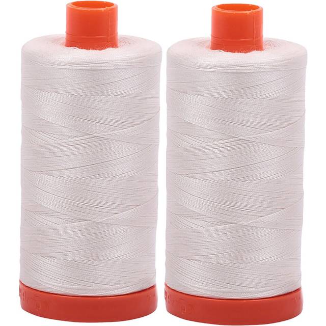 Aurifil Mako 50wt Thread 2 Large Spools: Muslin (2311x2)
