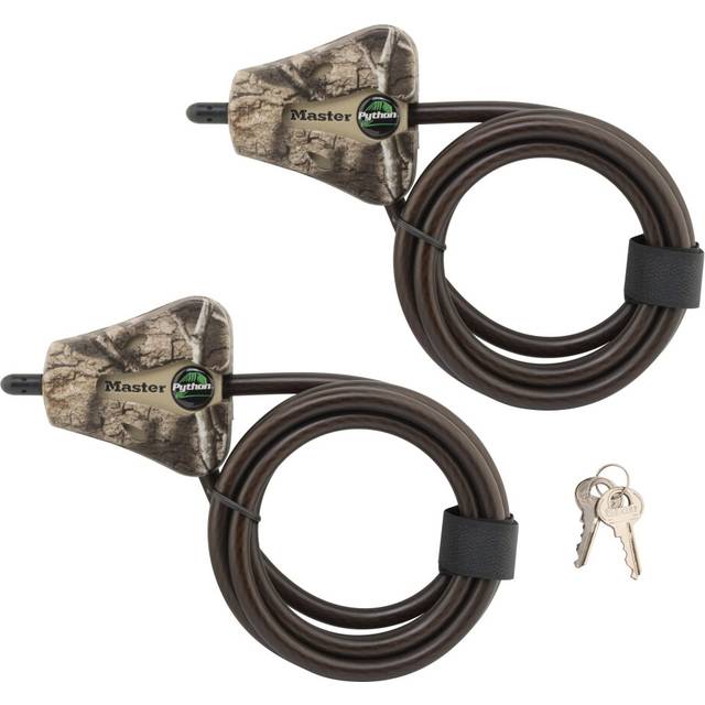 Master Lock Cable Lock  Python Adjustable Keyed Cable Lock  6 ft. Long Cable  2 Pack Mossy Oak Country DNA Camouflage