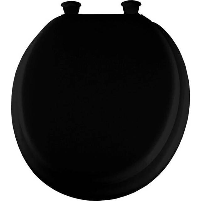 Bemis  Round Black Soft Toilet Seat, Black