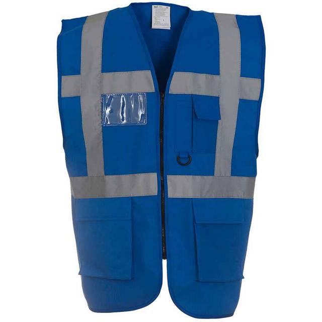 (S, Royal Blue) Yoko Unisex Adult Executive Hi-Vis Waistcoat