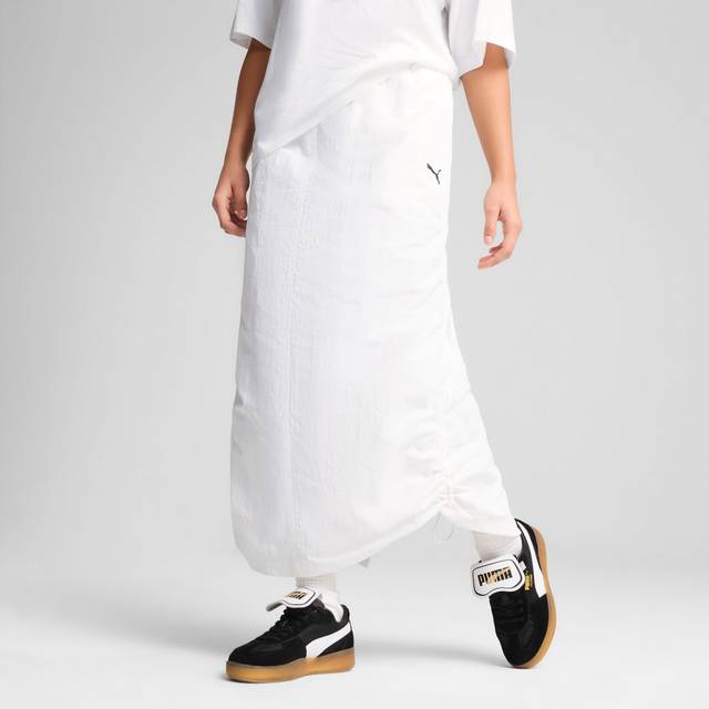 PUMA Wardrobe Essentials Woven Maxi Skirt Women, White, size XS (XS)