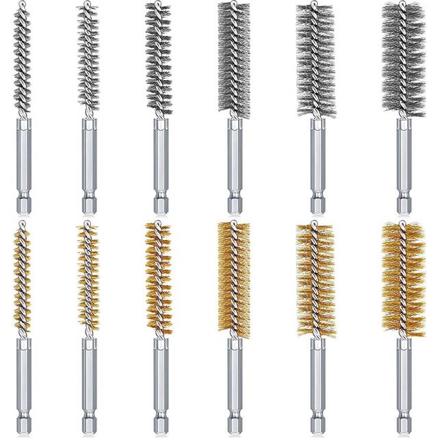 moresk-Bronze Cleaning Steel Wire Hole Brush Set for Electric Drill Impact