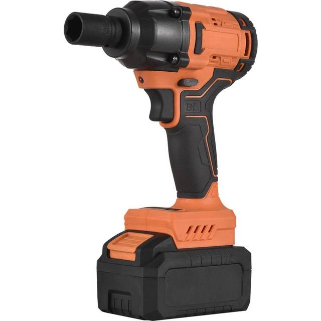 (EU) 20V Brushless Cordless Impact Wrench 1/2in Chuck Variable Speed 420N.m Torque Power Wrench 4 Sockets 3.0Ah Battery Fast Charger