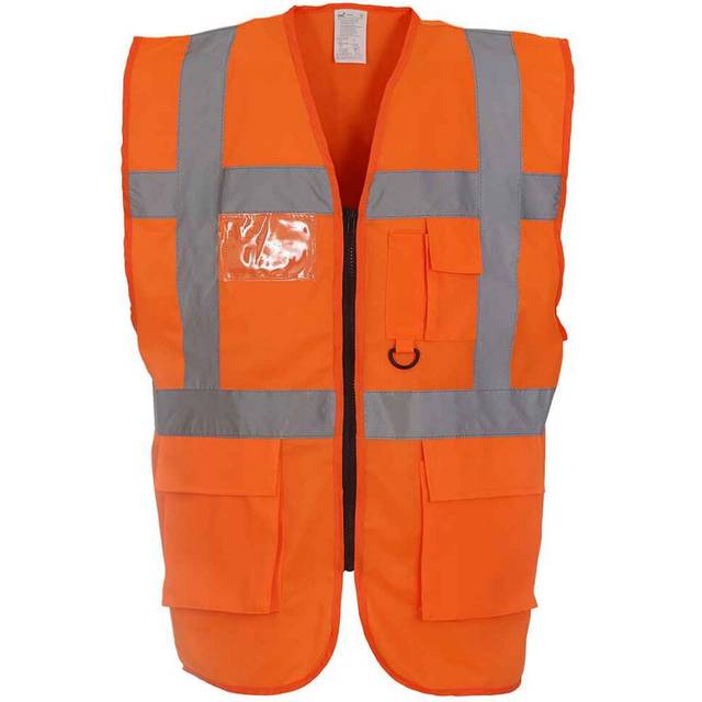 (3XL, Orange) Yoko Unisex Adult Executive Hi-Vis Waistcoat