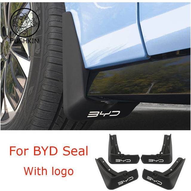 (with logo) 4pcs Mudflaps FOR BYD Seal 2023 2024 ATTO 4   Mudguards Fender Guard Splash