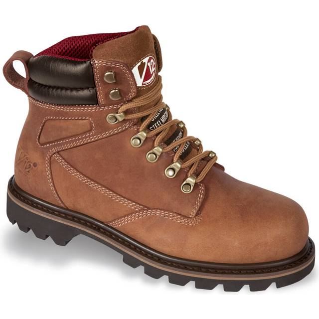(7 (Adults')) V12 Safety Footwear MOHAWK Mens Work Boots Brown