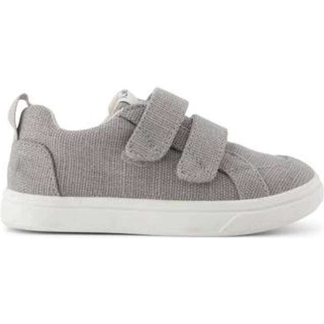 TOMS Kids Cruz Double Strap Trainer - Drizzle Heritage Canvas Sneaker in Grey, Size 9