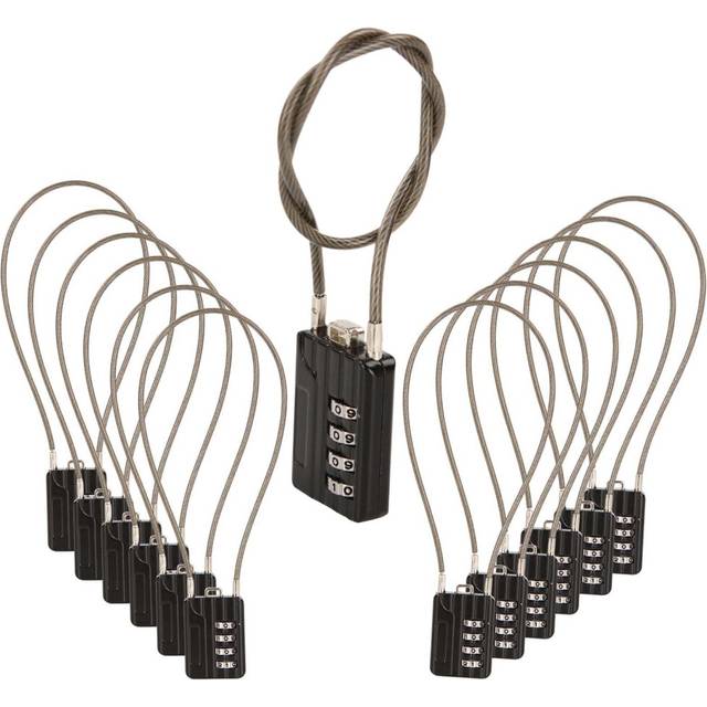 SEPOX Versatile 12-Piece Resettable 4-Digit Combination Travel Lock Luggage Set - Own Password Set-Up  Extrem Long Anti-Cut Vinyl Steel Cable  Ideal f