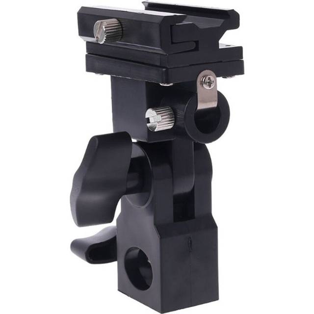 2 Pcs Photo Flash Adapter Hot Shoe Swivel Mount Light Stand Bracket B Umbrella Holder