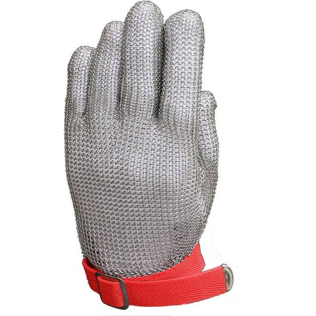 (Yellow, XL) High-quality Stainless Steel Mesh Knife Cut Resistant Chain Mail Protective Glove