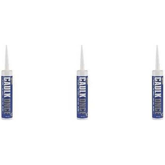 Everbuild Caulk Once Premium Quality Acrylic Caulk, White, 380 ml(CLKONCEWE4)  n (Pack of 3)
