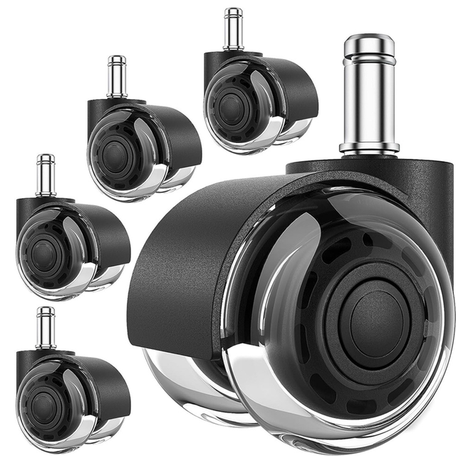 Office Chair Wheels,2 Inch Replacement Soft Mute Desk Caster Wheels