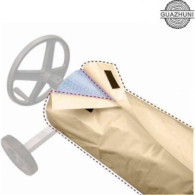 (As show, One size) Waterproof Fabric Pool Cover Roller Cover, Outdoor Indoor Swimming Pool Protective Cover, 490*96cmGuazhuni