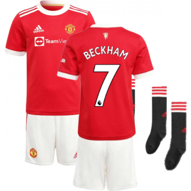 '21-'22 Man Utd Home Mini Kit (BECKHAM 7) Toddler's Red 2-3 Toddler Polyester David Beckham Manchester United Made By: Adidas