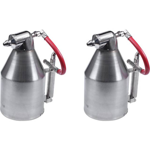 2X 3500Ml Air Hopper Spray Tool Paint Texture Tool Drywall Painting Sprayer with 6 Nozzles Air Stucco Sprayer